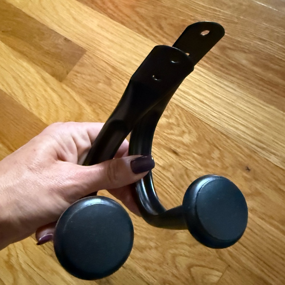 Black Curtain Holders